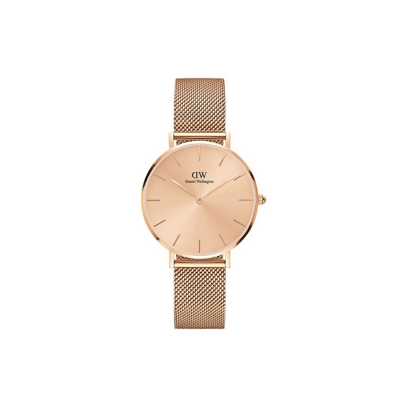 DANIEL WELLINGTON Маленькие часы кварцевый механизм стальной ремешок золотой циферблат женские часы 30 метров водонепроницаемые DW00100471