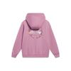 Li Ning Sports Trend Series Letter Floral Pattern Printed Loose Hoodie Women Hoodies Light-Rose AWDT016-6