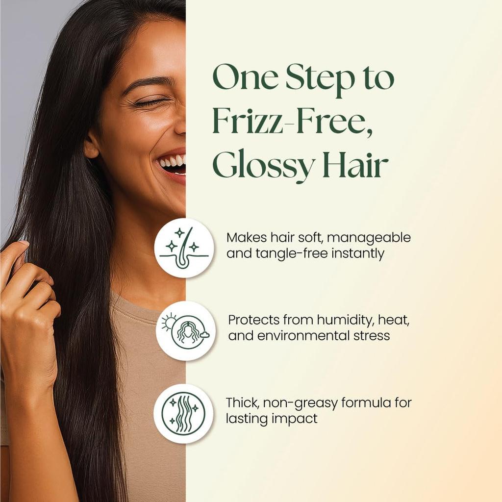 Moha Herbal Hair Serum for Dry Frizzy Hair with Hibiscus Flaxseed Water Lily 100 ml Pack of 1