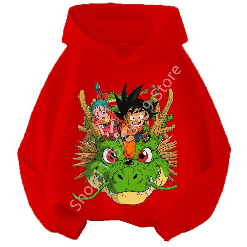 Худи DragonBall для детей 3-14 лет Худи Goku для мальчиков и девочек Косплей костюм по аниме Спортивная одежда Идеально для повседневной носки на улице