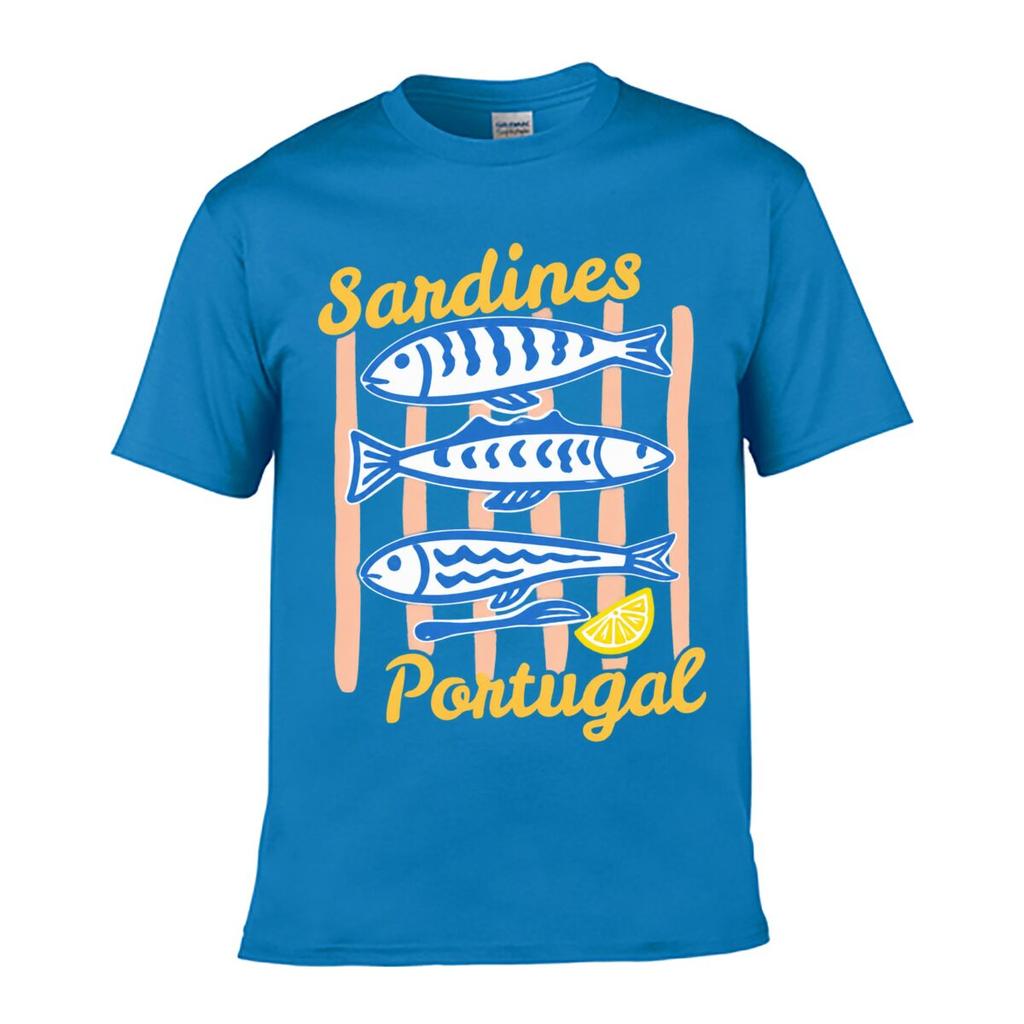 Sardines Portugal Three Fish Lemon Slice Graphic Loose TShirt Casual Tee