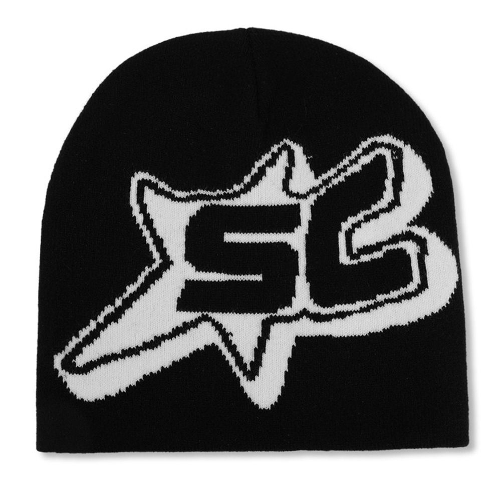 Y2K Knitted Letter Beanies Star Ins Skullies Cool Pullover Hats  Outdoor