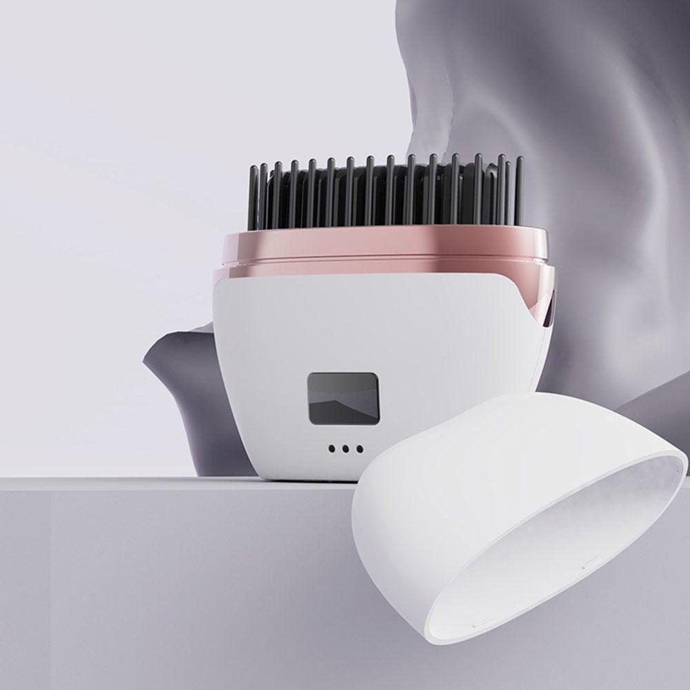 Аккумуляторная расческа-выпрямитель для волос Беспроводная распутывающая щетка Электрическая нагревающая щетка-выпрямитель для волос