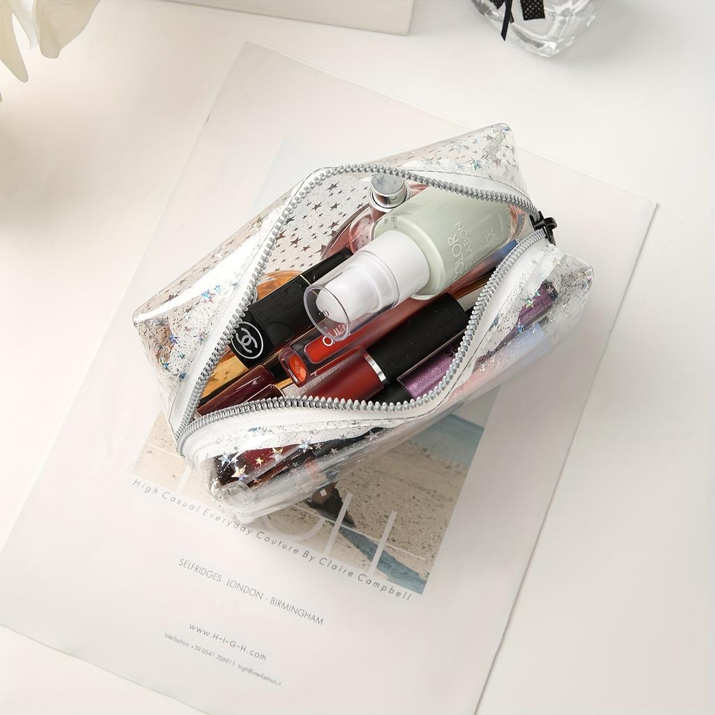 ПВХ Модная Серия Звезд Хранение Косметики Прозрачный Модный Квадратный Дорожный Косметичка