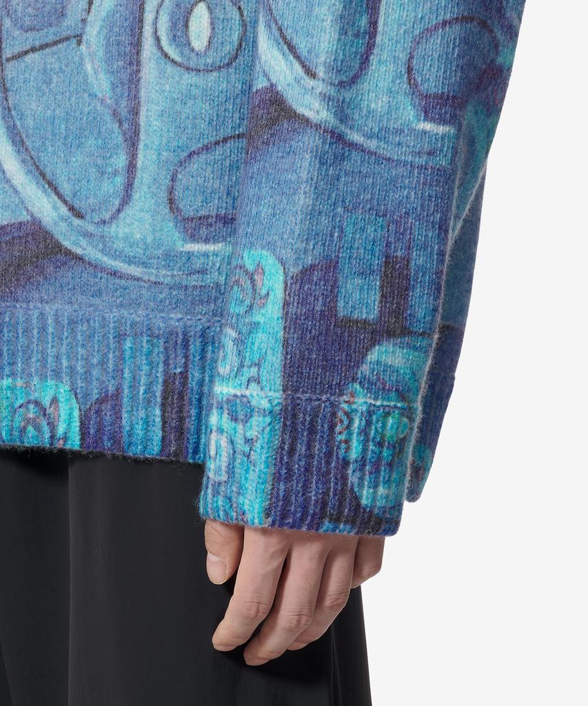 Jw Anderson Art Print Sweater - Cornflower Blue / Kw1222Yn0373835