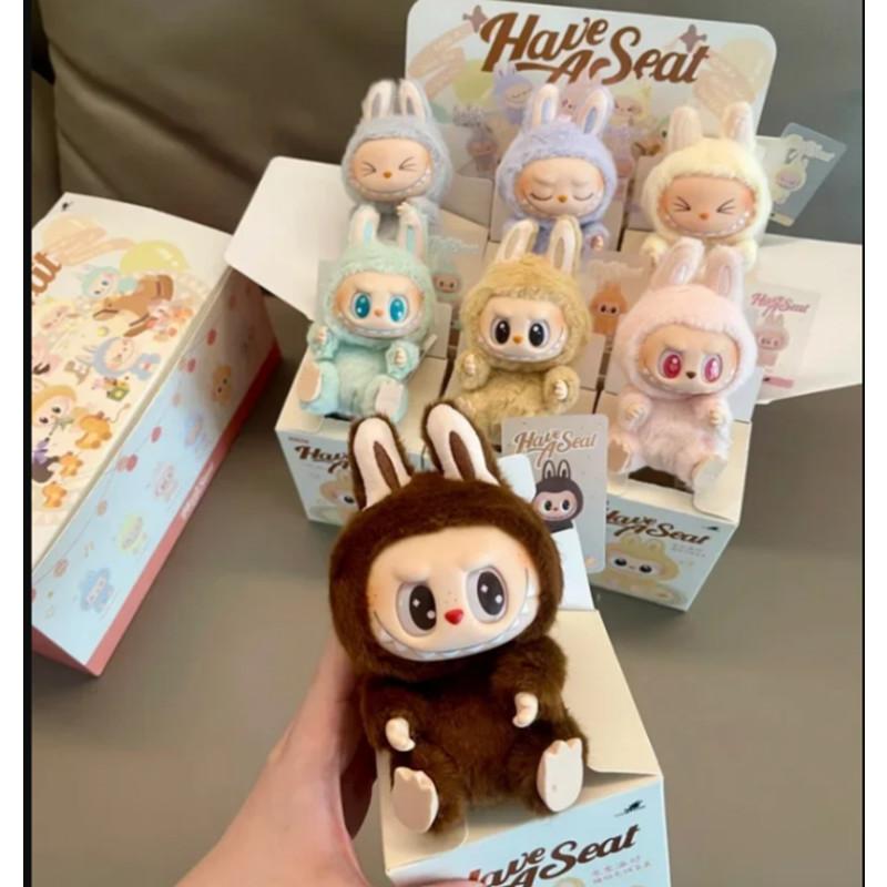 Лабубу Сидящий 1:1 Высококачественный Макарон 2-й Вечеринка Монстров Виниловый Плюшевый Блайнд Бокс Декоративная Коробка-Сюрприз Коллекция Кукол