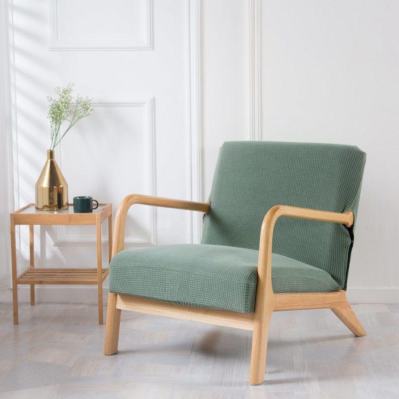 Чехол для стула Lazy Chair Cover из сплошного цвета, эластичный спандекс, чехлы для кресел, съемные, моющиеся, с застежкой-молнией, чехлы для одноместного дивана с крыльями