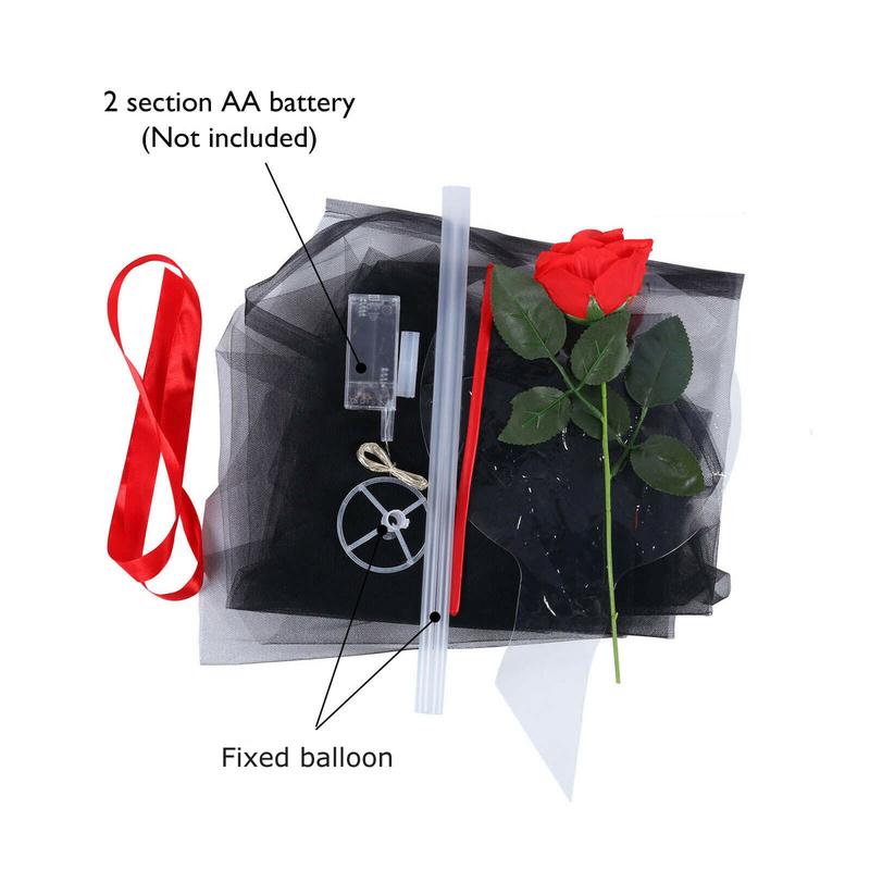 Праздничное светодиодное украшение "Роза в надувном шаре"