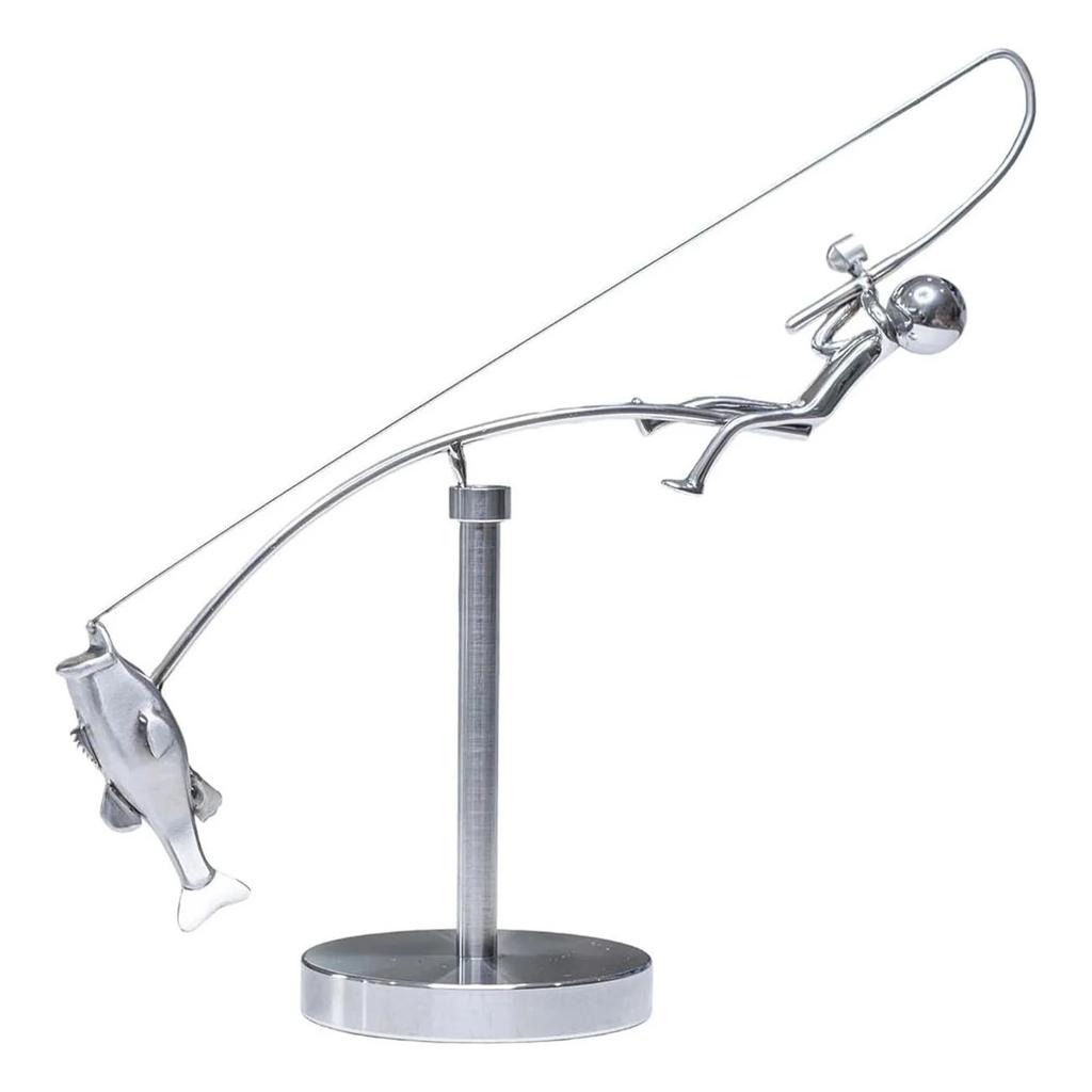 Fishing Sculpture - Balance Art For Your Space, Balance Art Sculpture, Fisherman Home Decoration