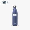 Tyeso 750ml Cola-Shaped Sports Water Bottle Vacuum Insulated Stainless Steel Thermal Cup Portable Bike Bottle Travel Tumbler with Eye Sticker