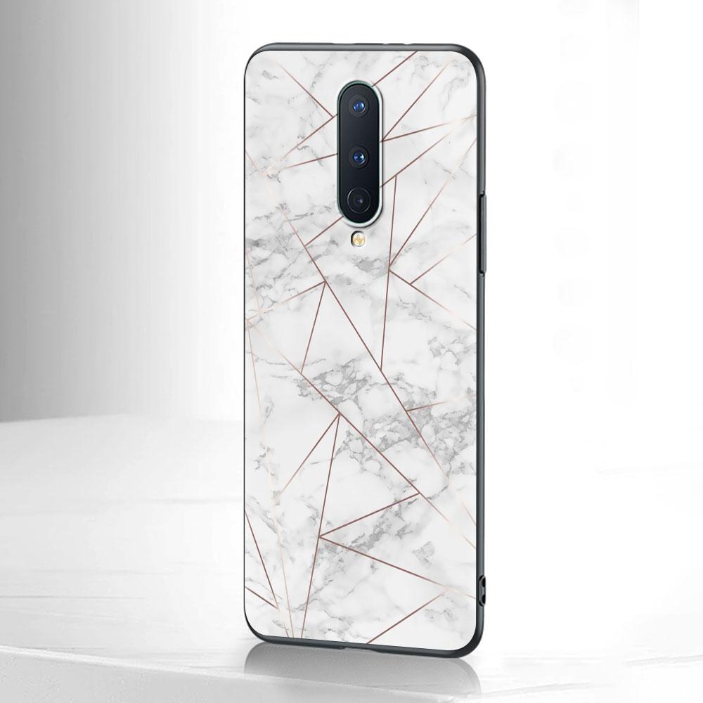 Капа с мраморной геометрической фигурой для OnePlus 8T 8 Nord N10 5G 7 9 7T 9R чехол для телефона 1 + Nord 2 N100 N200 Z черный чехол из ТПУ Cas