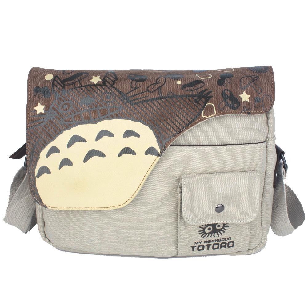 Anime Totoro Cute New Canvas Shoulder Bag Messenger Bag Kids School Bag Book Bag Satchel