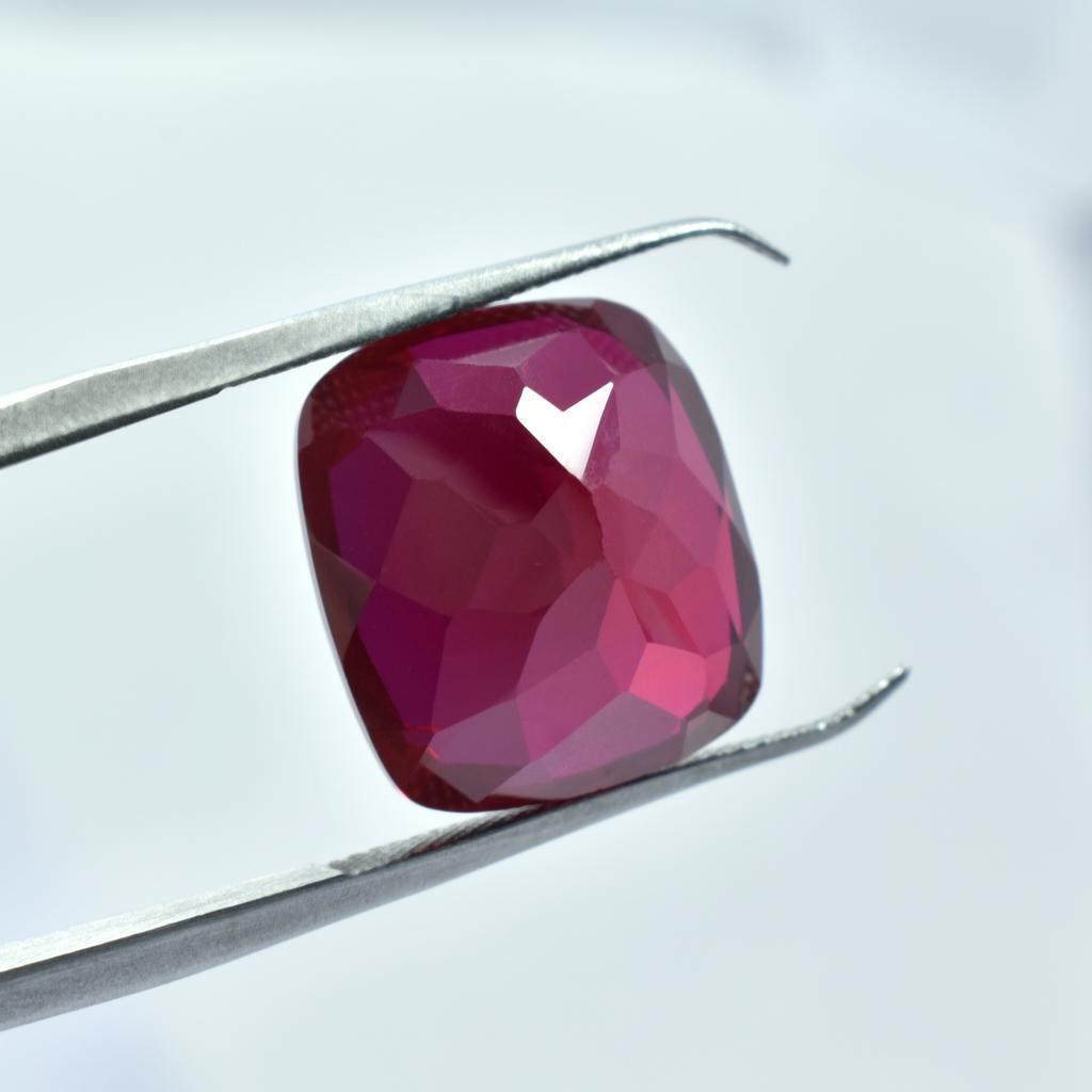 Natural Red Ruby Loose Gemstone 23.85 ct Brilliant Cushion Shape for Jewelry Making and Crafts
