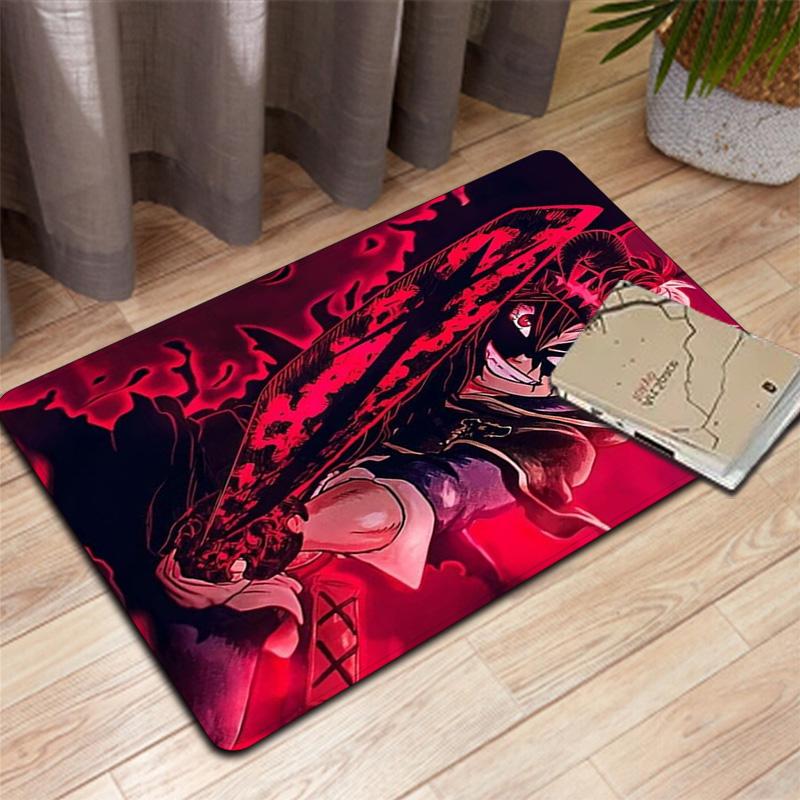 Black Clover Rug Floor Mat for Living Room or Bedroom Soft and Comfortable Carpet a Gift for Birthday and Holiday.NFF0928347