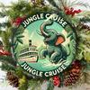 1pc Jungle Cruise Vintage Round Metal Sign 8x8 Inch Aluminum Wall Art for Home Office Decor Ideal Gift for Bar Cafe Outdoor