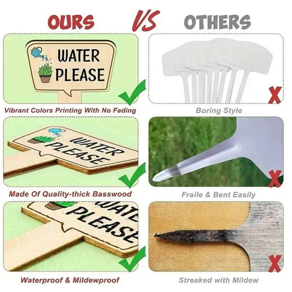 15 деревянных этикеток для растений с надписями, Т-образные деревянные этикетки для растений, этикетки для сада в горшках