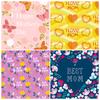 12 Mother'S Day Congratulations, Warm-Colored Backing Paper, Holiday Decorative Handbook Material Paper