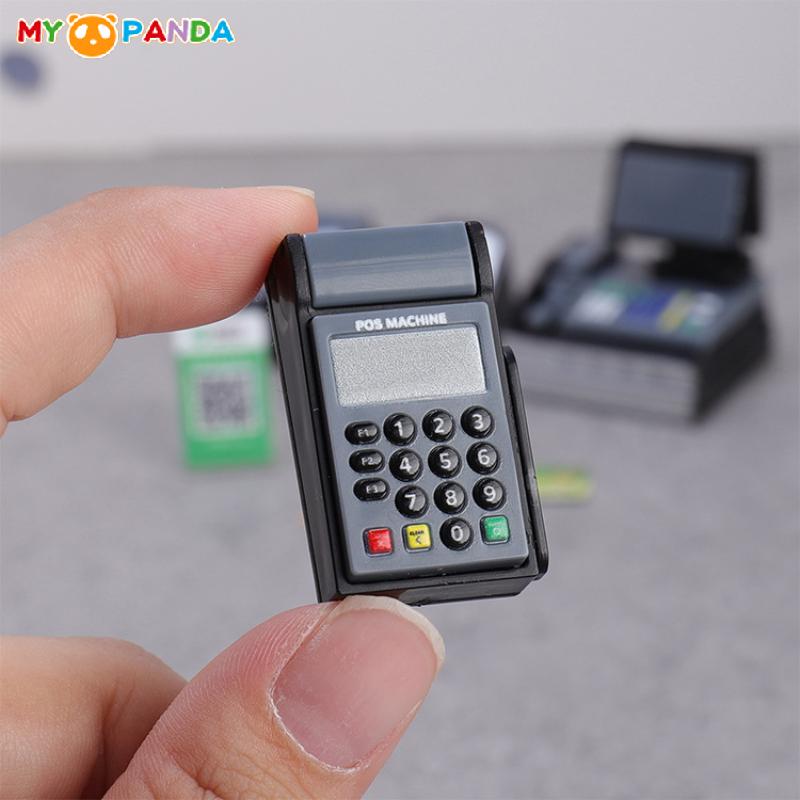 1 Комплект Мини-Супермаркет Кассовый Аппарат и POS-Терминал для Кукольного Домика Набор Для Домашнего Использования Декор Для Всех Типов Комнат Высокое Качество