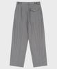 NOIRER 80S Classic One-Pleat Wide Slacks (Gray)
