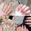 24 шт./кор., искусственные накладные ногти для балерины, полное покрытие, гроб, накладные ногти, носимые накладные ногти