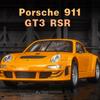 1/32 литой под давлением Porsche 911 GT3 RSR спортивная модель автомобиля игрушка со звуком и светом инерционные функциональные игрушки для мальчика подарок на день рождения
