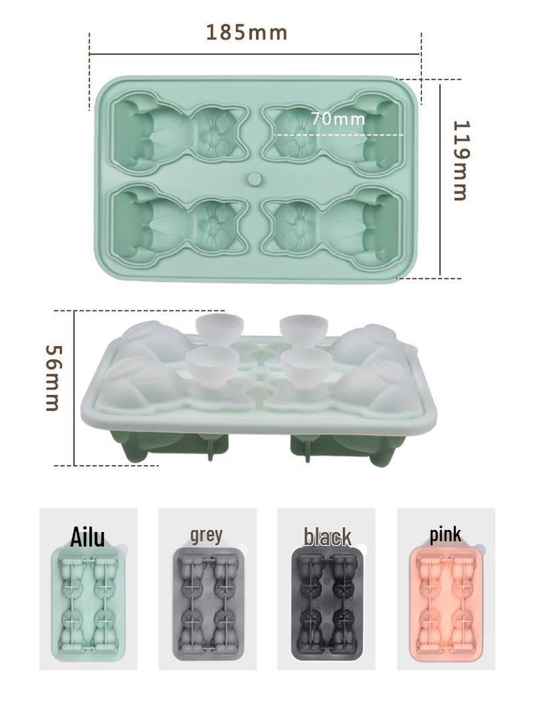 Popular Silicone Cat-Shaped Ice Cube Mold Set