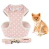 DICOCO Dog Harness for Small Reduces Adjustable Stays In Easy To Put On and Take Cute Bowknot Triple Machine Dolly M Dogs, Anti-Pulling, Head-Free,