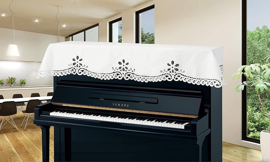 Alps Чехол для пианино кружевной 200см х 70см (Тип ришелье) CL-23 Белый с оттенком Прибл.