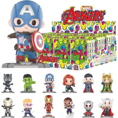 Pop Mart Серия Мстители Marvel Ассорти Коробка 12 Штук ПВХ Слепой Бокс Фигурки Премиум Игрушка