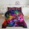 Kawaii Bedding Set Twin,2 Piece Star Moon Galaxy Comforter Set for Boys,Aesthetic Bed Set Star Space Down Comforter,Soft Reversible Starry S