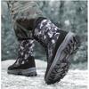 Женские зимние бархатные зимние ботинки, повседневные замшевые, на шнуровке, теплые, высокие, хлопковые, большие, с толстой подошвой, камуфляжные ботинки