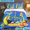 3PCS Custom Name Pika Bedding Set Printed Duvet Cover Closure Includes 1 Duvet Cover & 2 Pillowcases for All Seasons Bedroom Decor