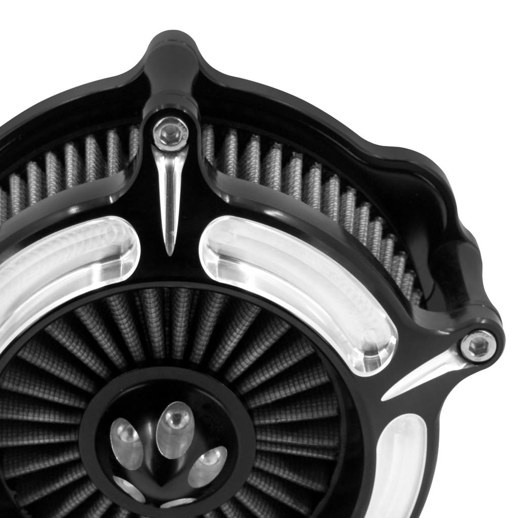 HDBUBALUS Motorcycle Air Intake Air Filter for Harley Sportster Air 883XL 1200 Xl883n Xl1200x 2004-2022 Black and Grey