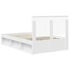 Bed Frame with Headboard White 120 x 200 cm Solid Pine Wood