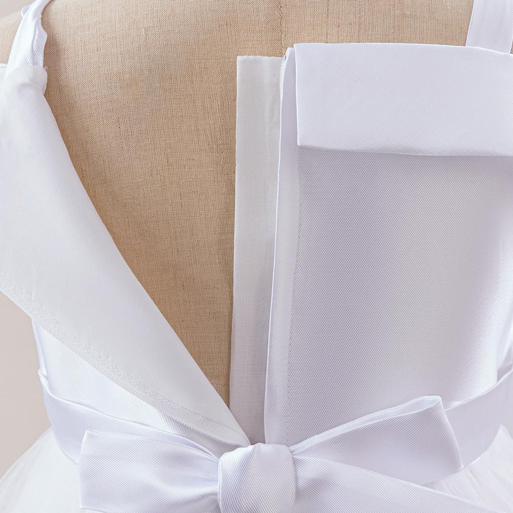 Платье принцессы для девочек-цветочниц на свадьбу, летнее детское торжественное длинное платье с бантом для школьного вечера, вечеринки, детского новогоднего платья ALP-0028