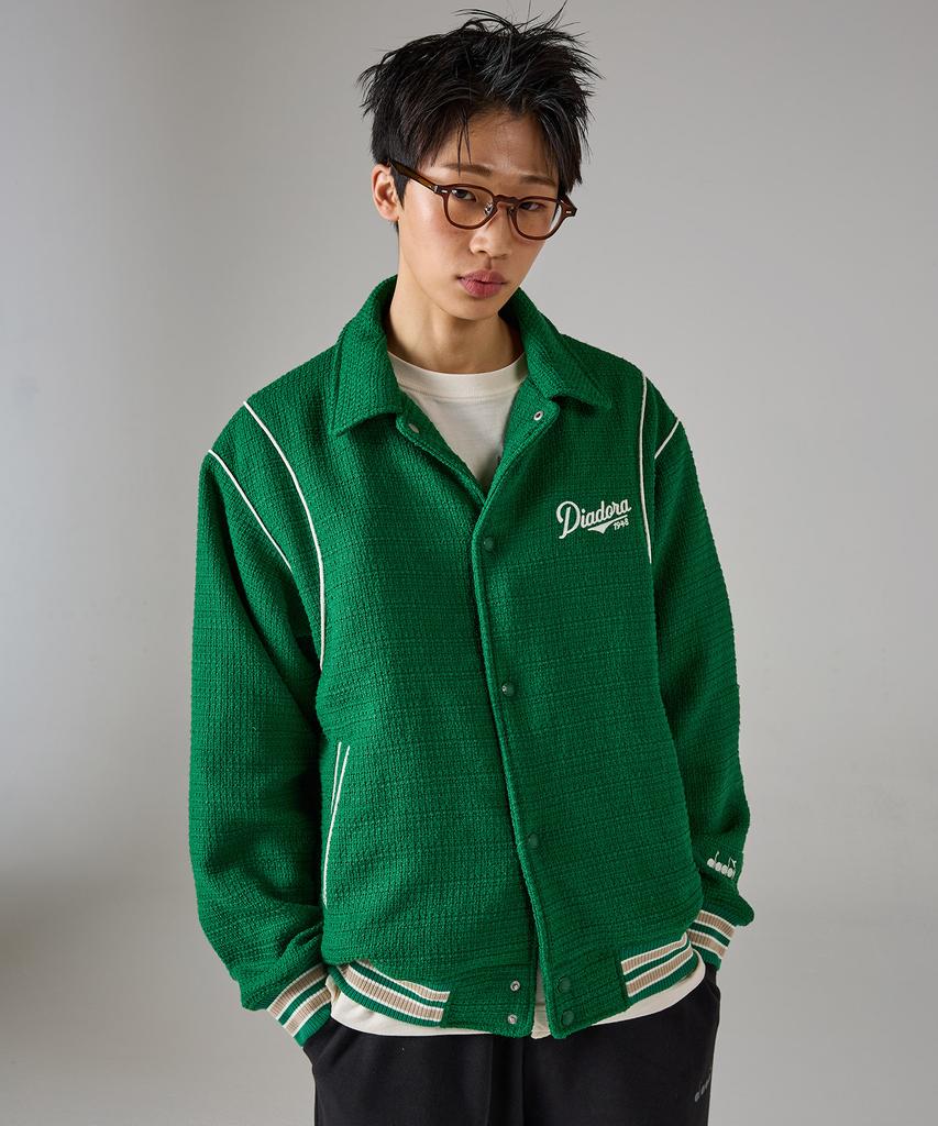 Diadora Artisan Tweed Stadium Jacket Green
