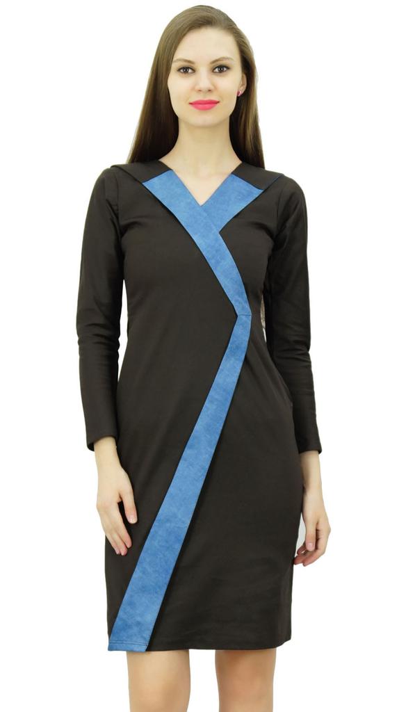 Bimba Женское элегантное облегающее платье с длинным рукавом Дизайнерские платья