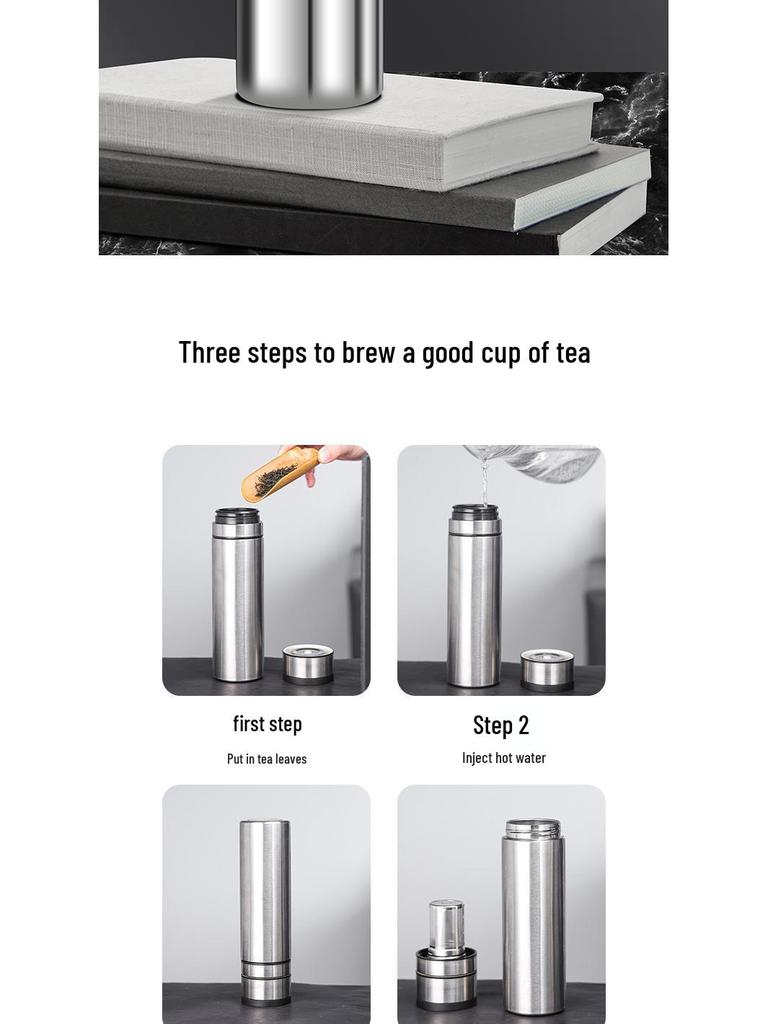 Новая термокружка из нержавеющей стали 316 с крышкой быстрого открытия и ситечком для чая