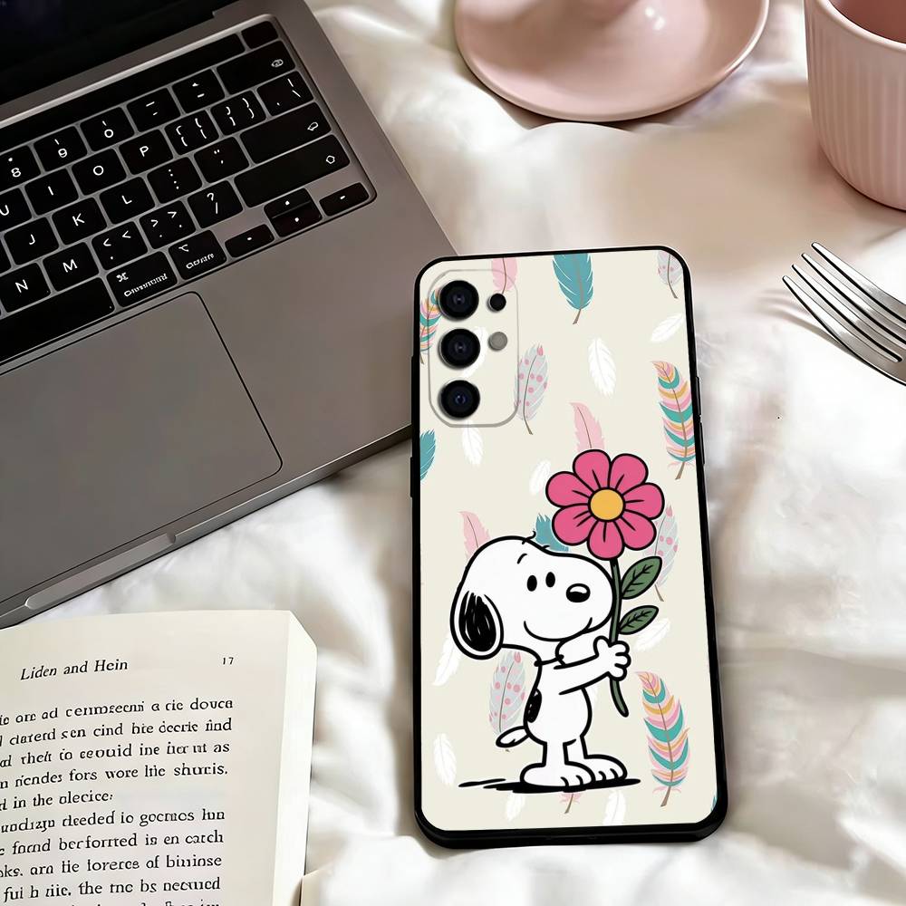 Cute S-Snoopys Phone Case For Samsung S25,S24,S21,S22,S23,S30,Ultra,S20,Plus,Fe,Lite,Note,10,Black Cover