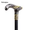 Golden Black Sika Deer Head Walking Cane Fashion Decorative Walking Stick Gentleman Elegant Cosplay Cane Knob Crosier 93cm