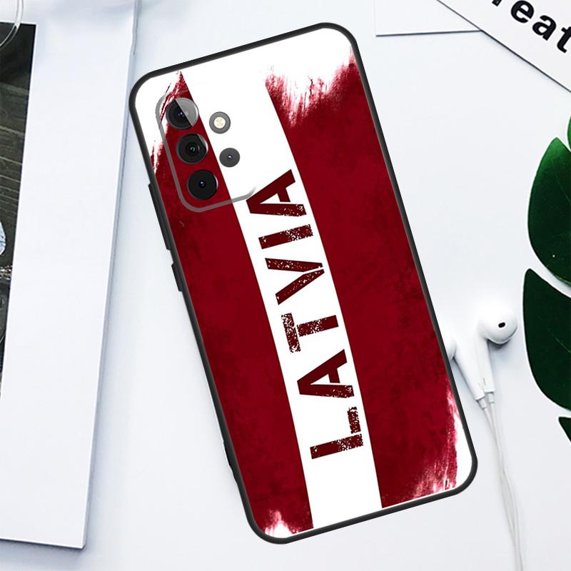 Чехол для телефона Samsung Galaxy A06 A05 A16 A54 A34 A14 A55 A35 A15 A53 A33 A13 A22 A32 A52 с флагом Латвии
