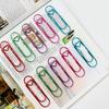 6Pcs Metal Heart Pen Clips Notebook Pen Holders Colored Paperclip Cute Shaped Clips School Supplies Organizer