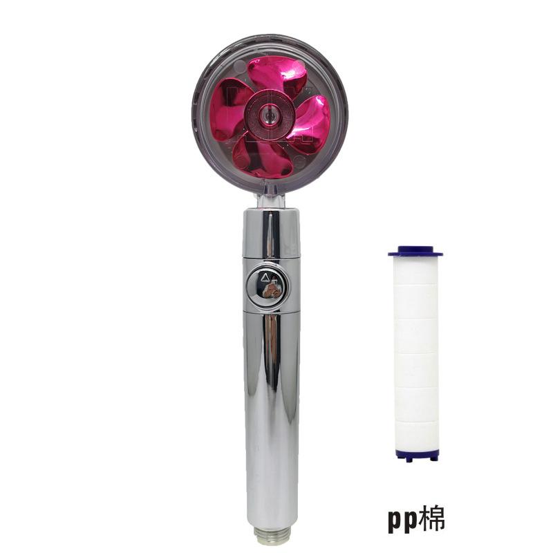 Насадка для душа, экономия воды, поток, вращающийся на 360 градусов, с небольшим вентилятором, ABS, дождевая насадка высокого давления, аксессуары для ванной комнаты