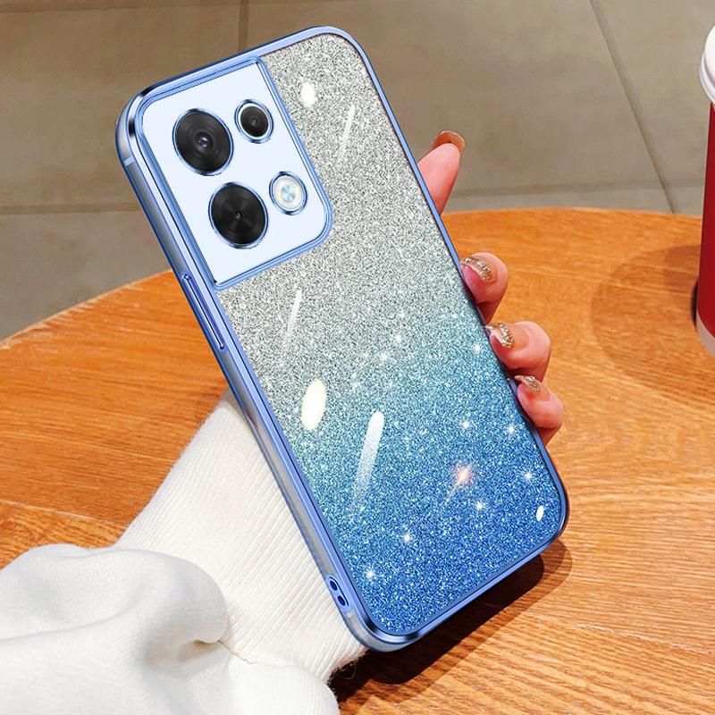 Для OPPO Reno 8 Pro 5G Чехол OPPO RENO 8Pro 5G Чехол для телефона Блестящий блестящий силиконовый объектив камеры Мягкая задняя крышка