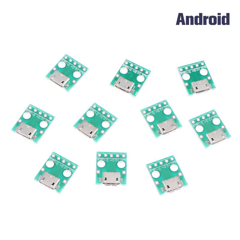 10 шт. Разъем Micro USB Android Type-C гнездовой разъем Порт зарядки USB разъем Ph2.0 Крепежная пластина с винтами