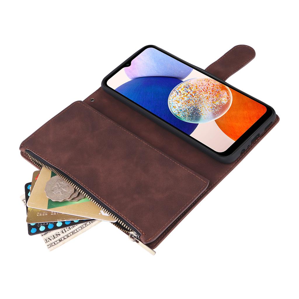 For Samsung Galaxy A25 5G (Global) (161.0 x 76.5 x 8.3mm) Case Stand Leather Wallet Flip Phone Cover