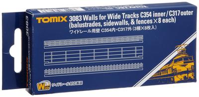 TOMYTEC Широкий рельс TOMIX N-колеи для стены C354 внутри C317 снаружи 3 типа x 8 штук 3083 Принадлежности для моделей железных дорог