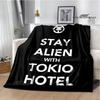Одеяло с принтом группы Tokio Hotel Детское теплое одеяло Мягкое уютное одеяло из фланели Одеяло для дивана-кровати Дорожное одеяло Подарок на день рождения