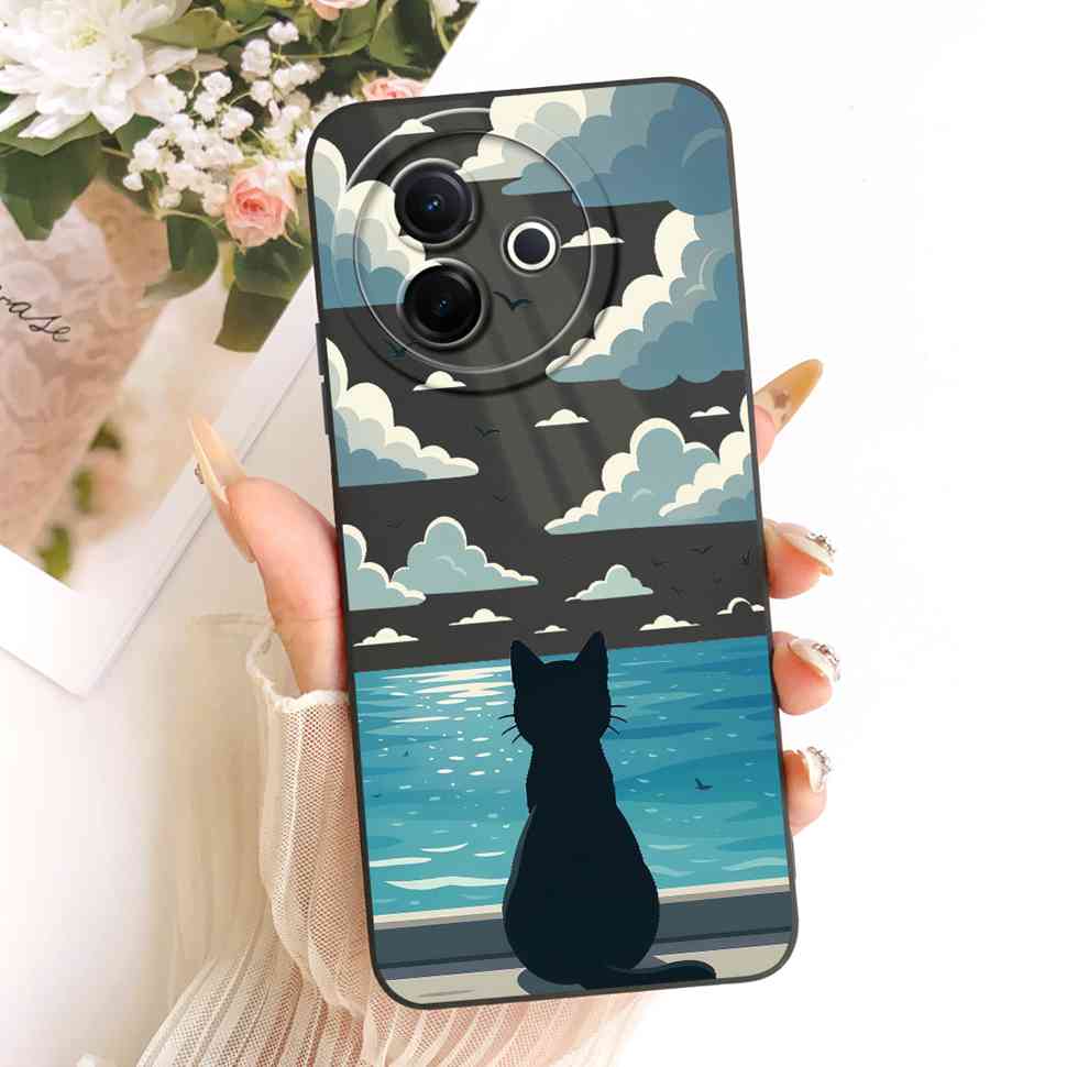 Чехол для Vivo Y39 5G V2443 V2436 с рисунком кошки и кролика, силиконовый мягкий чехол для телефона Vivo Y39 Y 39 Y300i Y 300i