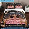 Galactic Princess Adventure 3pcs Bedding,Including 1pc Duvet Cover And 2pcs Pillowcases Perfect for Christmas,Ideal for Bedroom, Dormitory